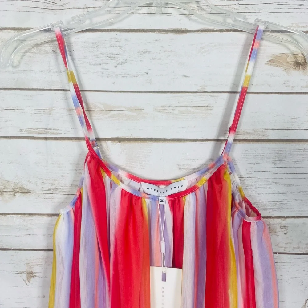 Endless Rose Women’s Multicolor Spaghetti Strap Dress  Size XS